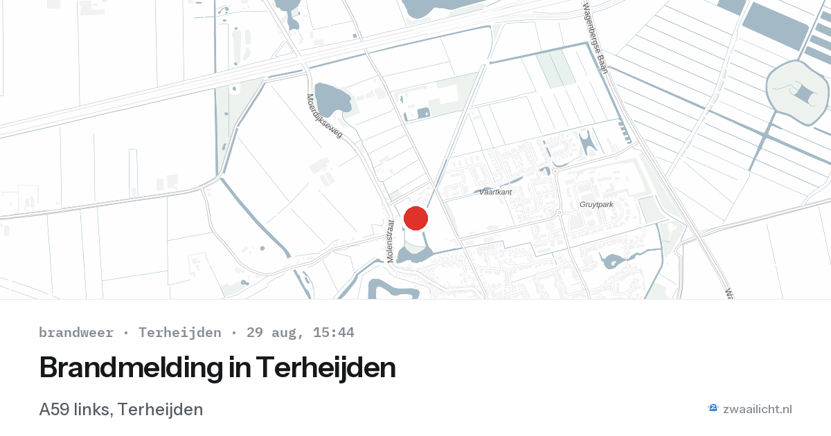 Brandmelding in Terheijden — 29 aug 2026