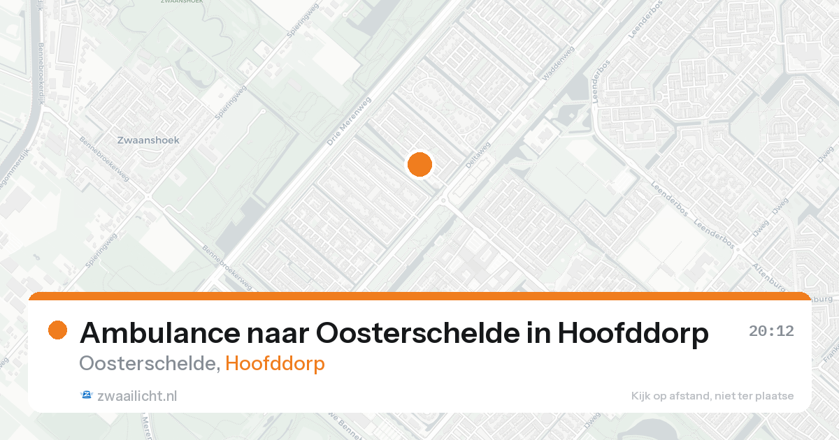 Ambulance naar Oosterschelde in Hoofddorp — 30 jan 2026