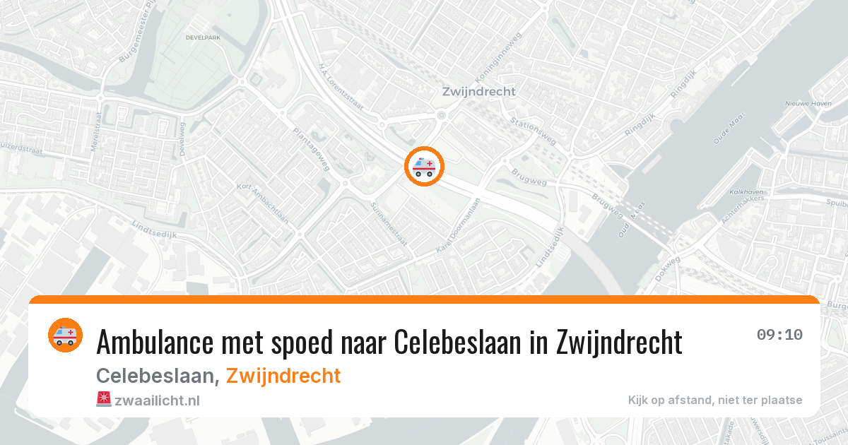 Ambulance met spoed naar Celebeslaan in Zwijndrecht — 21 jun 2026
