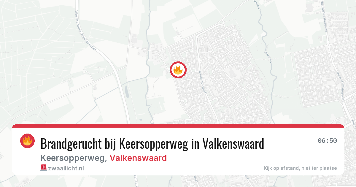 Brandgerucht bij Keersopperweg in Valkenswaard — 15 mei 2026