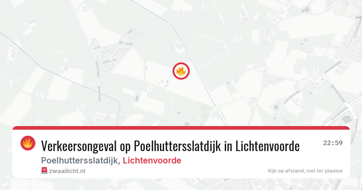 Verkeersongeval op Poelhuttersslatdijk in Lichtenvoorde — 18 feb 2026