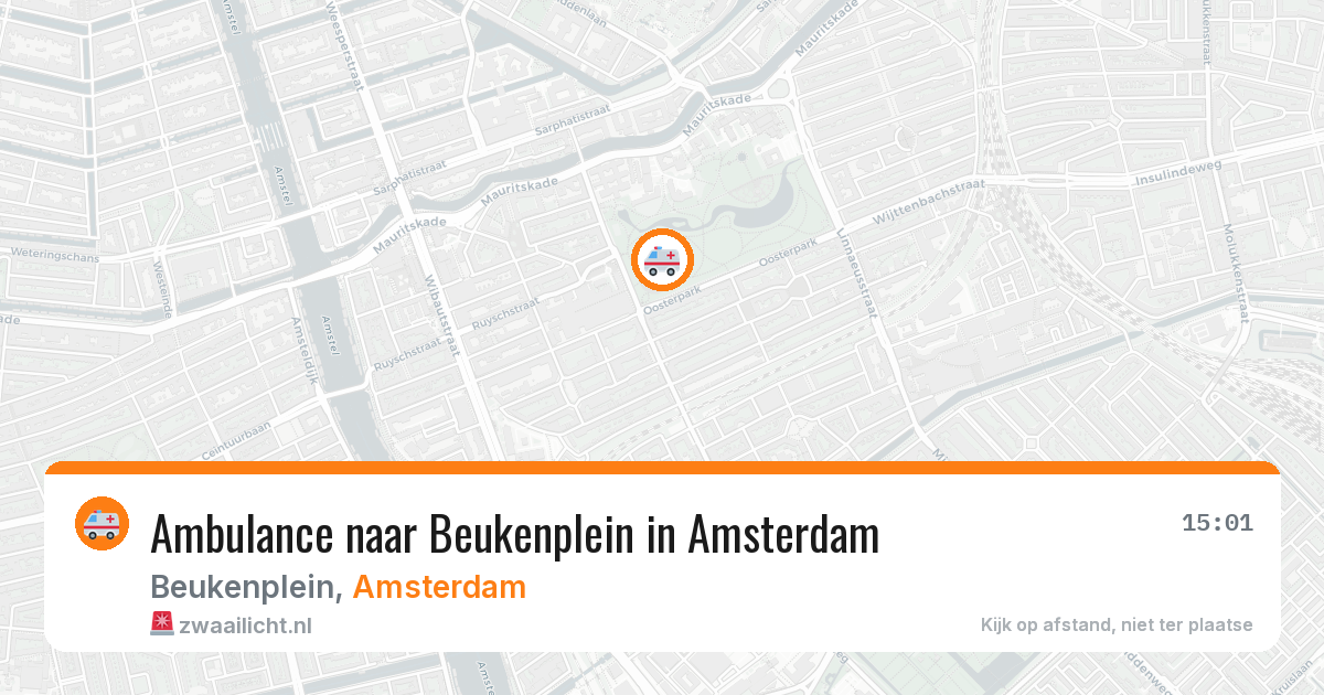 Ambulance naar Beukenplein in Amsterdam — 15 jul 2026