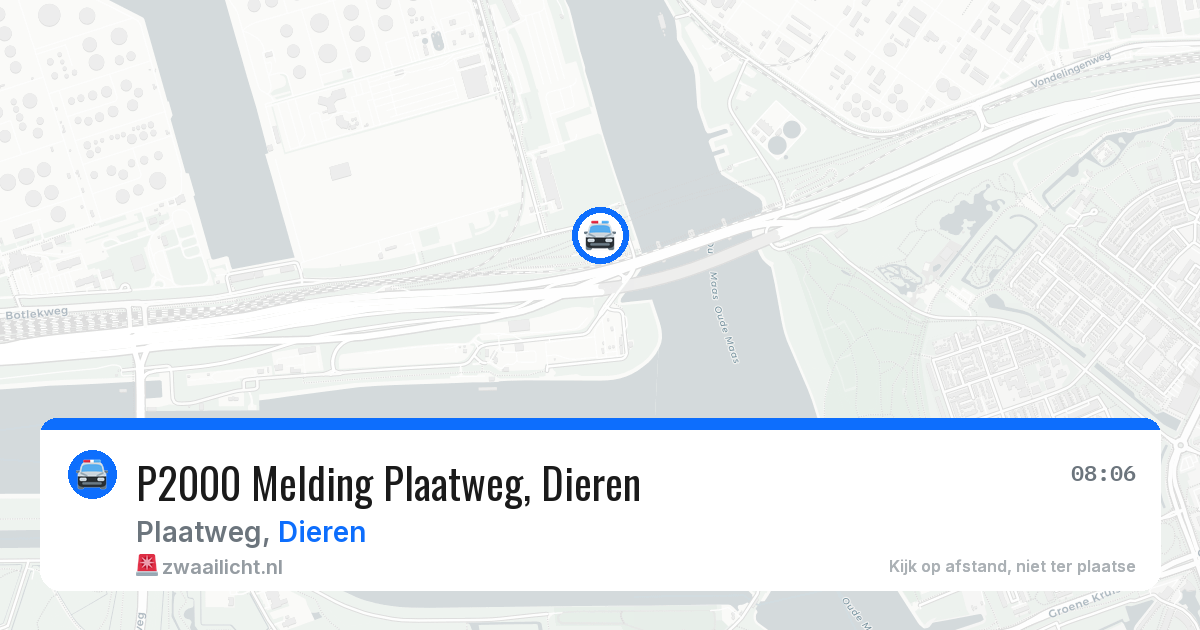 P2000 Melding Plaatweg, Dieren — 25 jun 2026