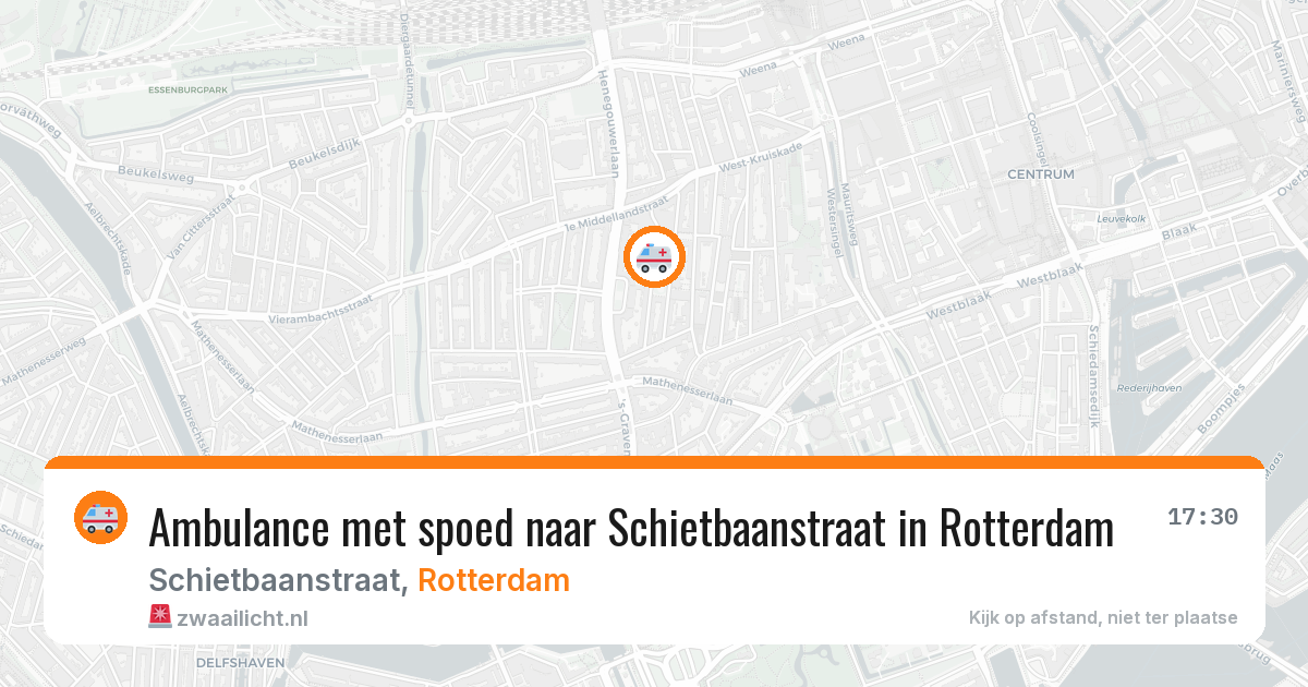 Ambulance met spoed naar Schietbaanstraat in Rotterdam — 24 apr 2026