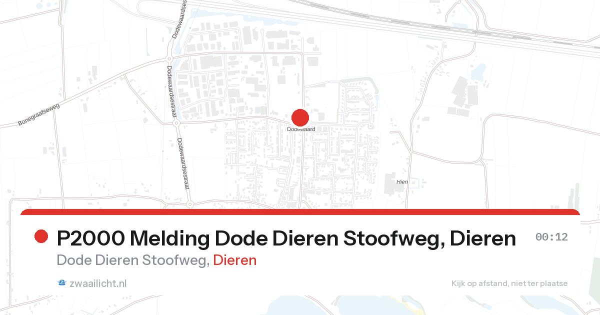P2000 Melding Dode Dieren Stoofweg, Dieren — 6 feb 2026