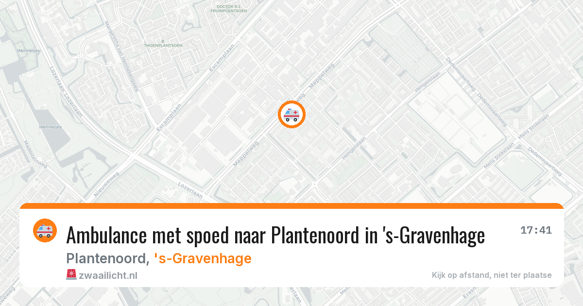 Ambulance met spoed naar Plantenoord in 's-Gravenhage — 10 aug 2026