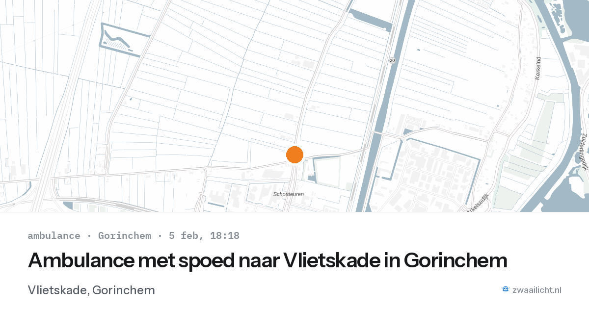 Ambulance met spoed naar Vlietskade in Gorinchem — 5 feb 2026