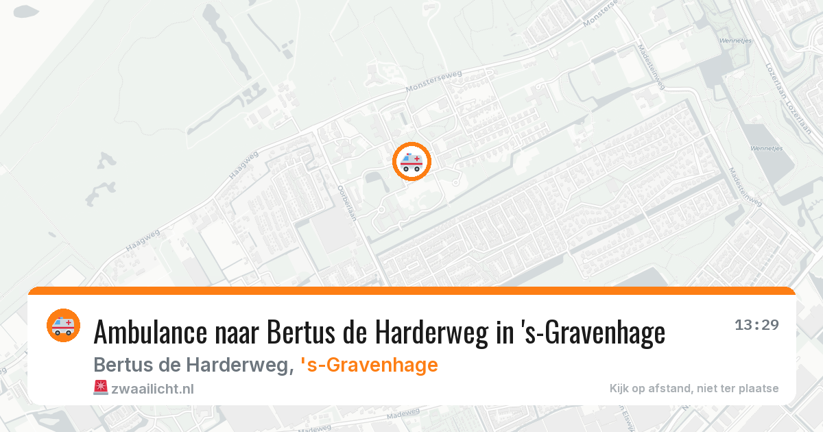 Ambulance naar Bertus de Harderweg in 's-Gravenhage — 4 jun 2026