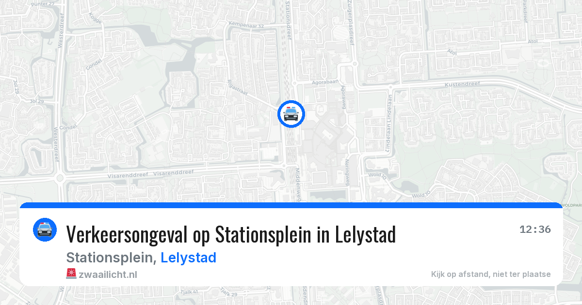 Verkeersongeval op Stationsplein in Lelystad — 11 apr 2026
