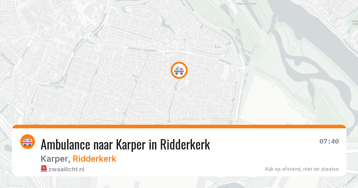 Ambulance naar Karper in Ridderkerk — 26 mei 2026