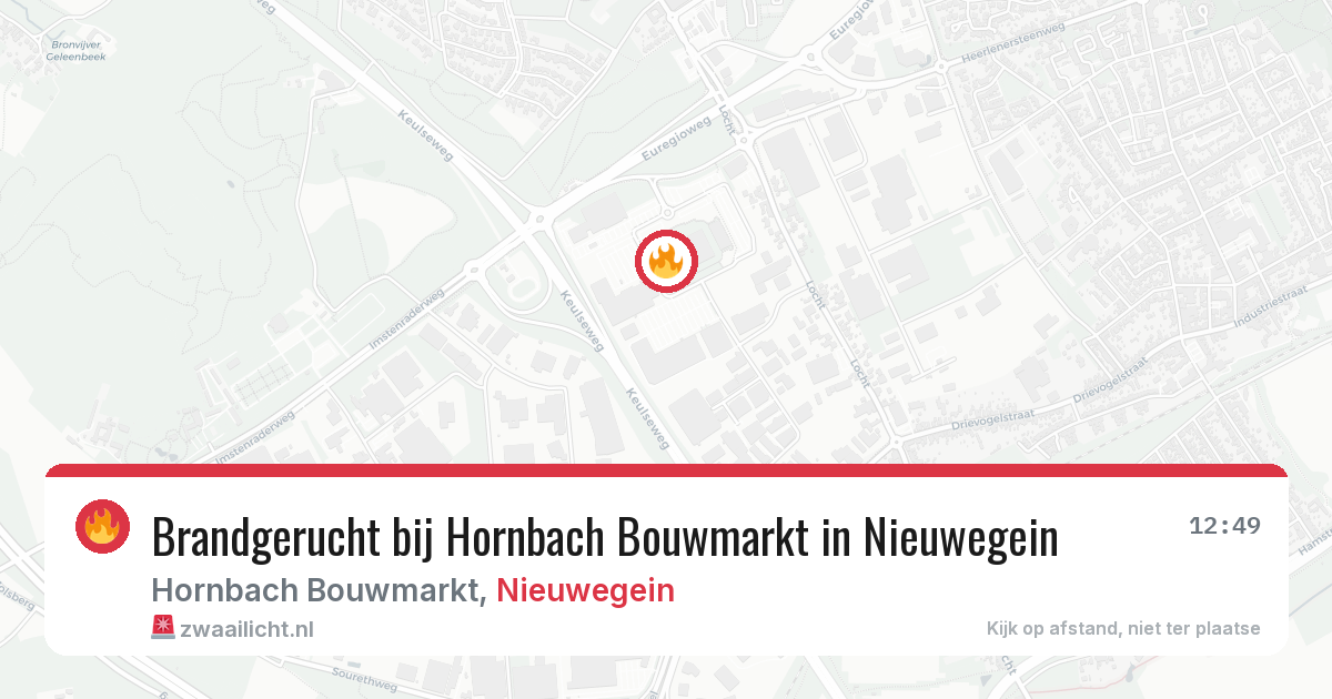 Brandgerucht bij Hornbach Bouwmarkt in Nieuwegein — 26 mei 2026