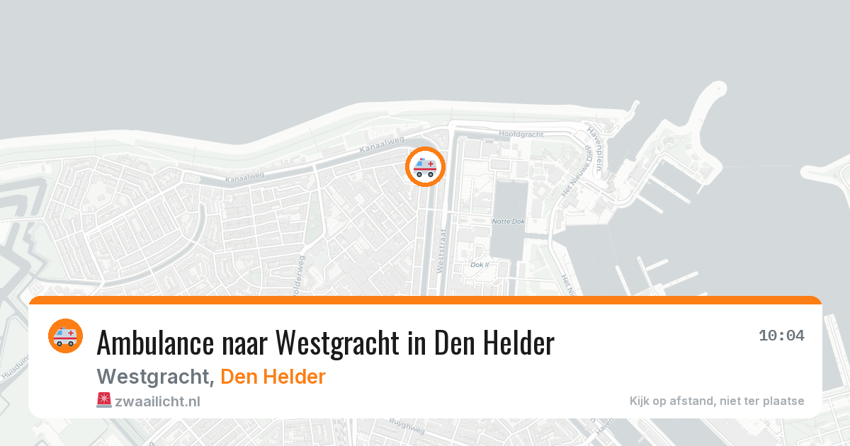 Ambulance naar Westgracht in Den Helder — 1 aug 2026