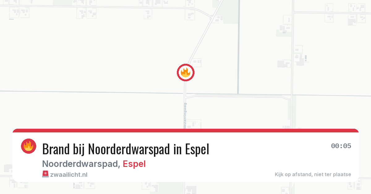 Brand bij Noorderdwarspad in Espel — 19 jun 2026