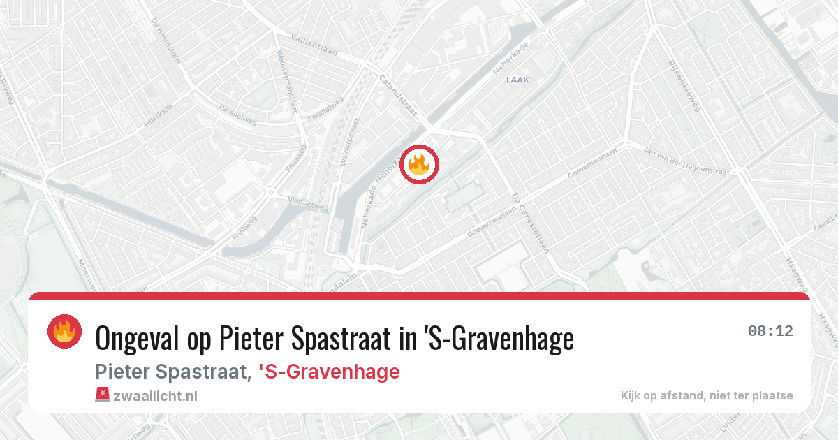 Ongeval op Pieter Spastraat in 'S-Gravenhage — 24 jun 2026
