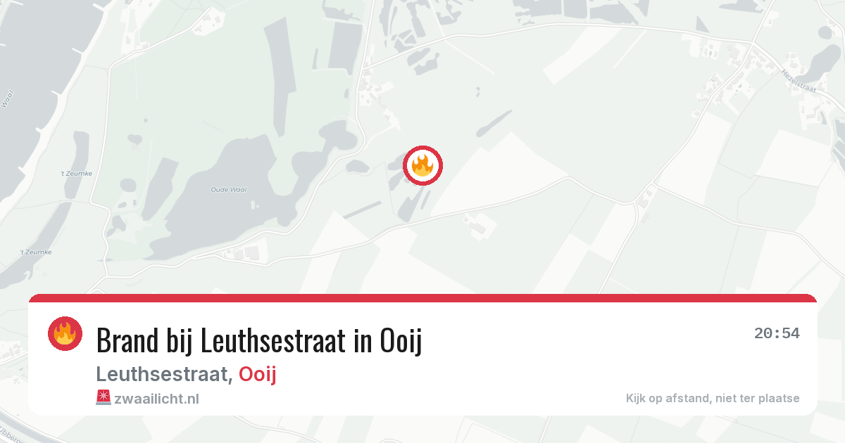 Brand bij Leuthsestraat in Ooij — 29 jul 2026