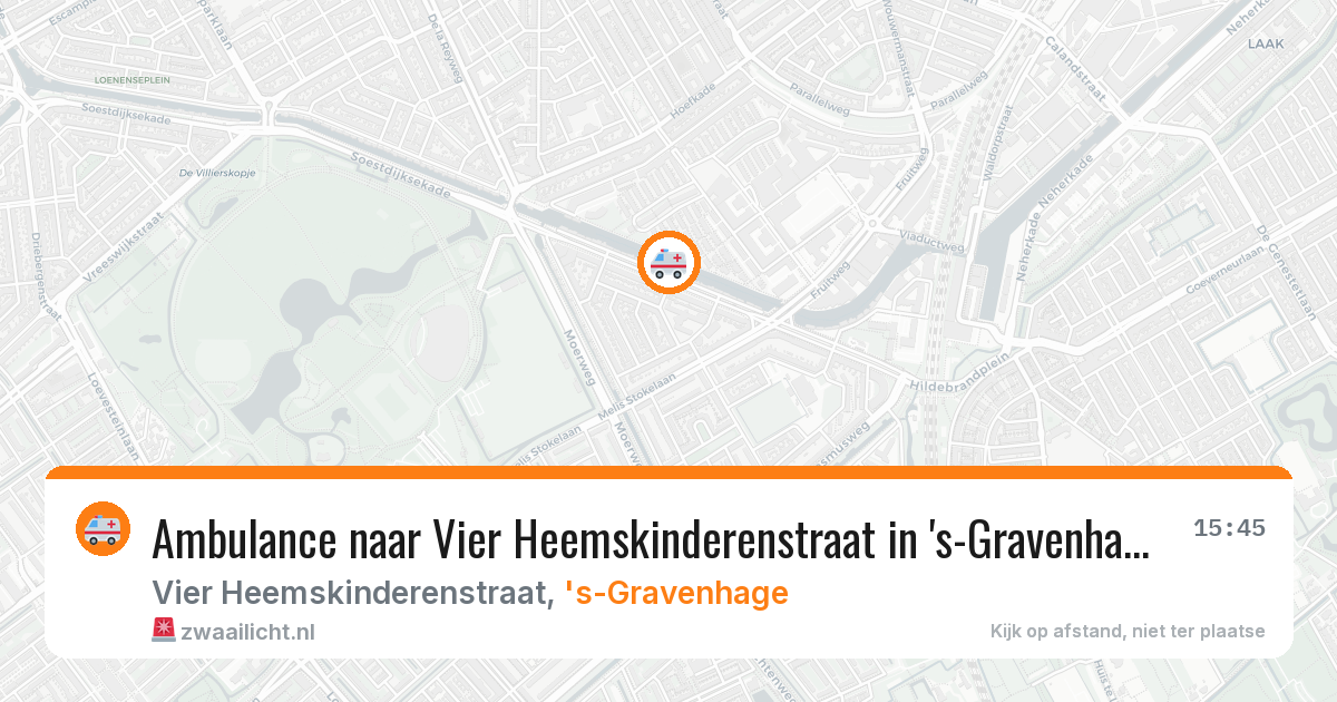 Ambulance naar Vier Heemskinderenstraat in 's-Gravenhage — 3 mei 2026