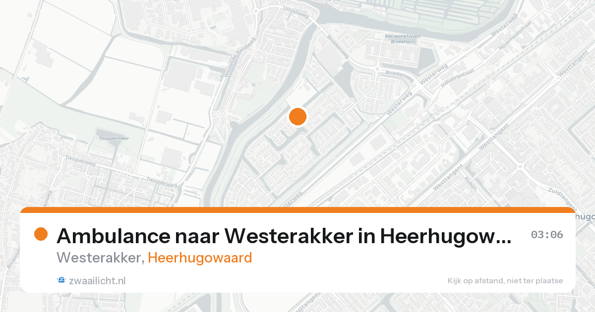 Ambulance naar Westerakker in Heerhugowaard — 8 feb 2026