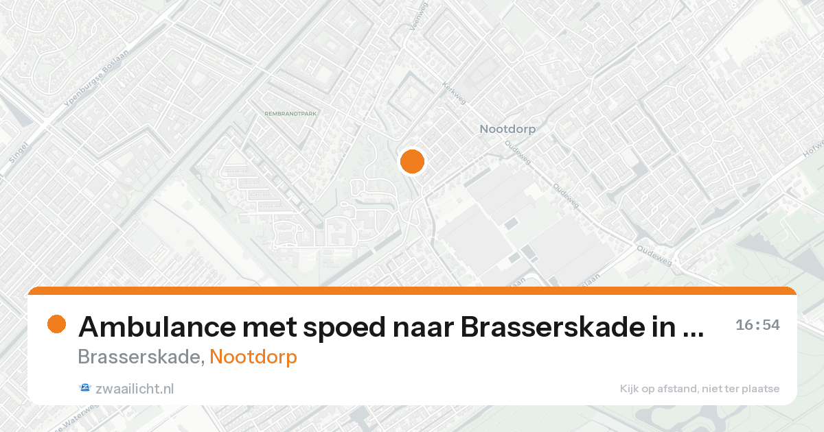 Ambulance met spoed naar Brasserskade in Nootdorp — 25 aug 2026