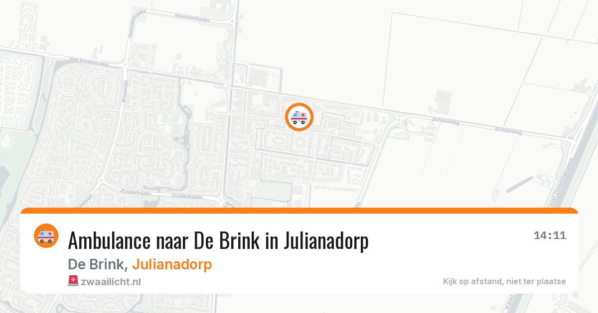 Ambulance naar De Brink in Julianadorp — 22 mei 2026
