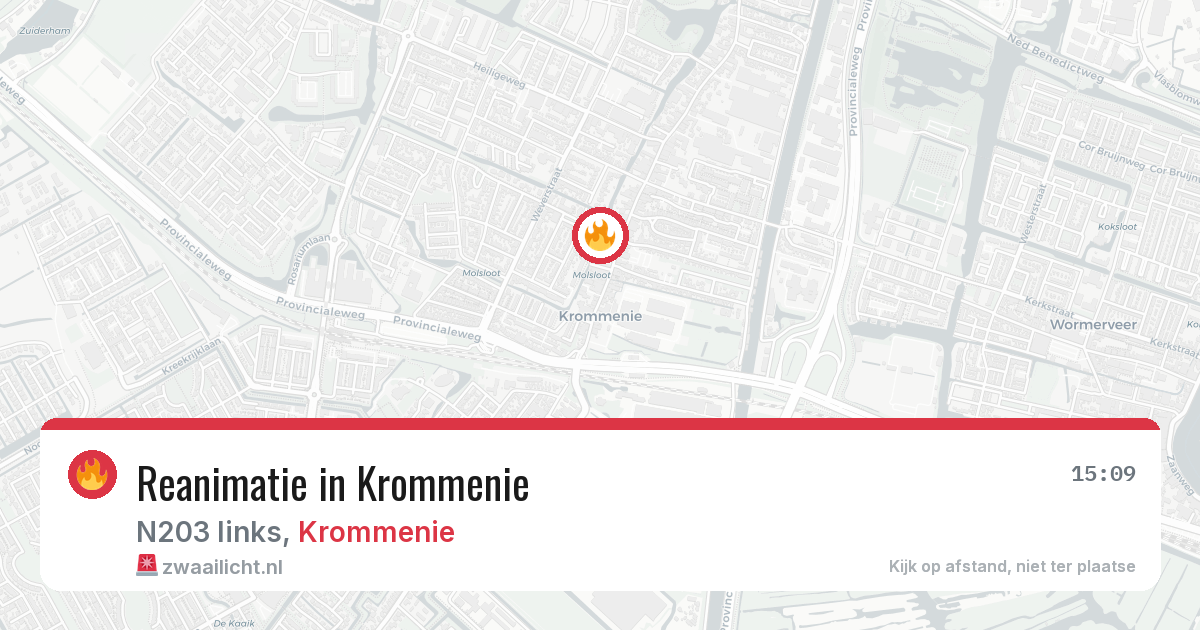 Reanimatie in Krommenie — 9 aug 2026