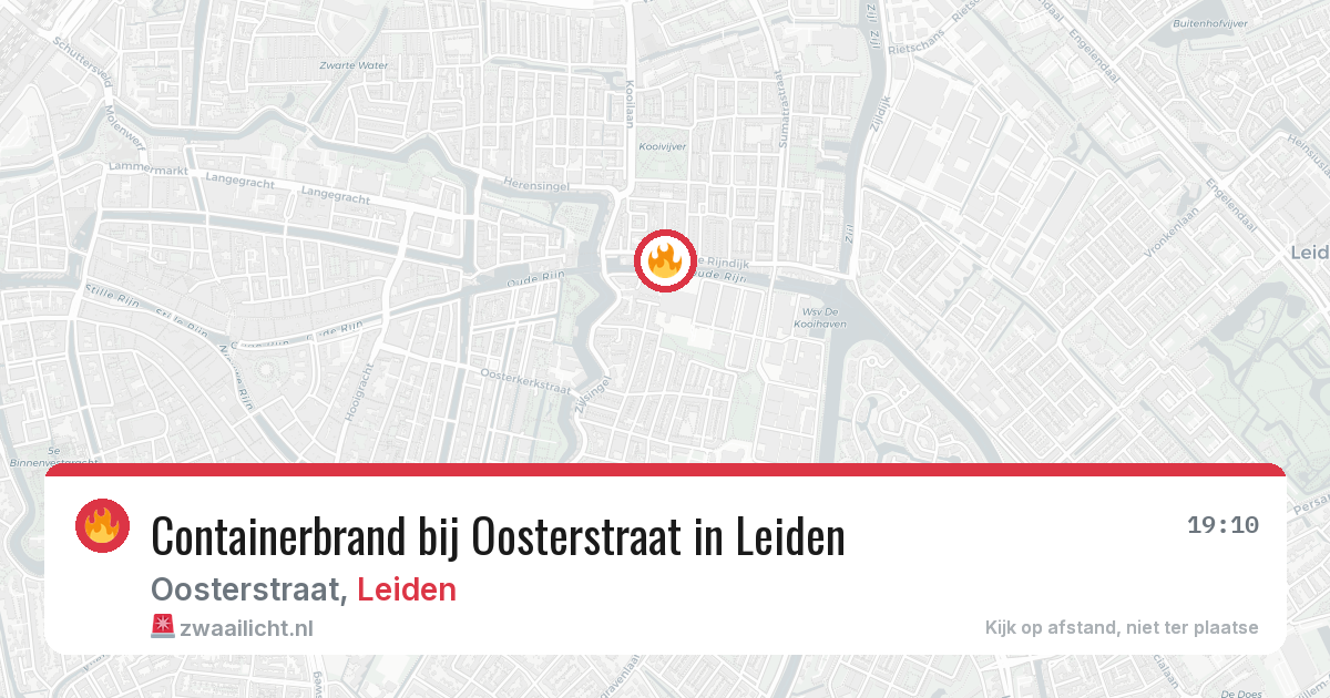 Containerbrand bij Oosterstraat in Leiden — 29 jan 2026