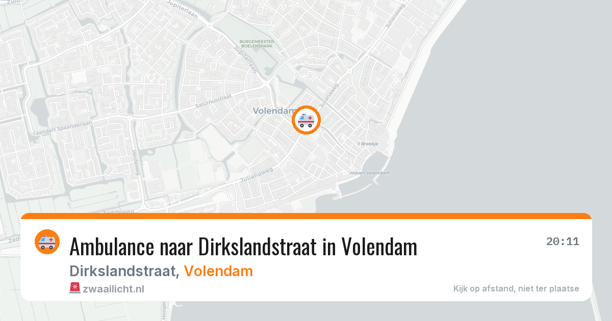 Ambulance naar Dirkslandstraat in Volendam — 8 aug 2026