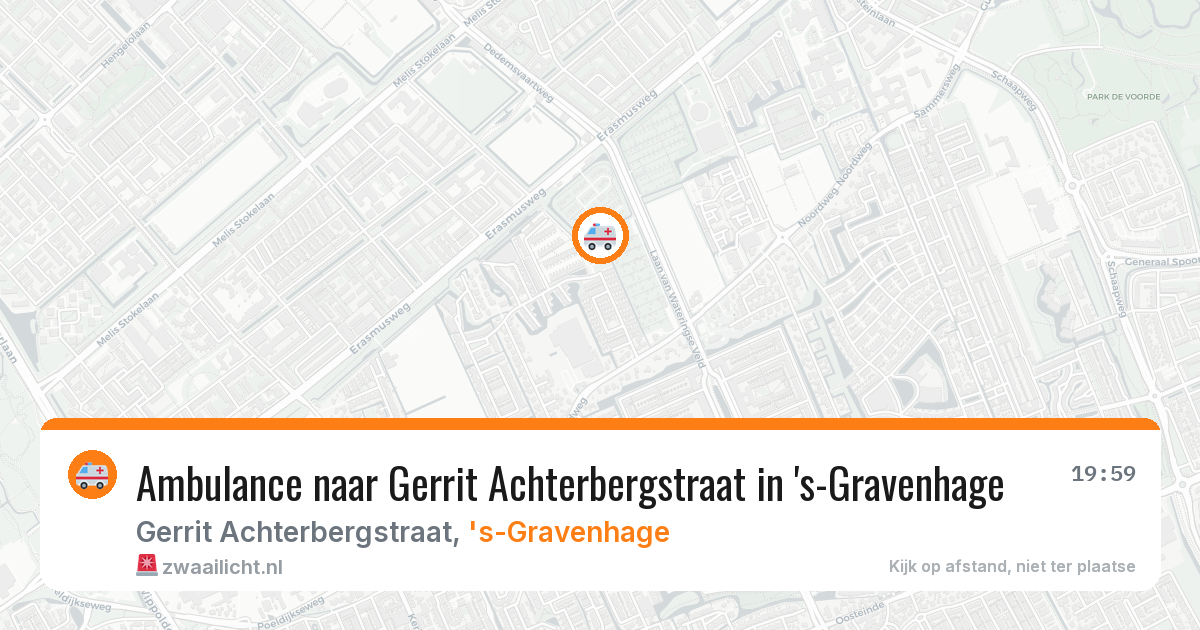 Ambulance naar Gerrit Achterbergstraat in 's-Gravenhage — 7 aug 2026