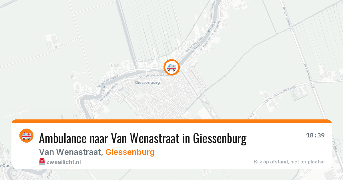 Ambulance naar Van Wenastraat in Giessenburg — 23 mei 2026