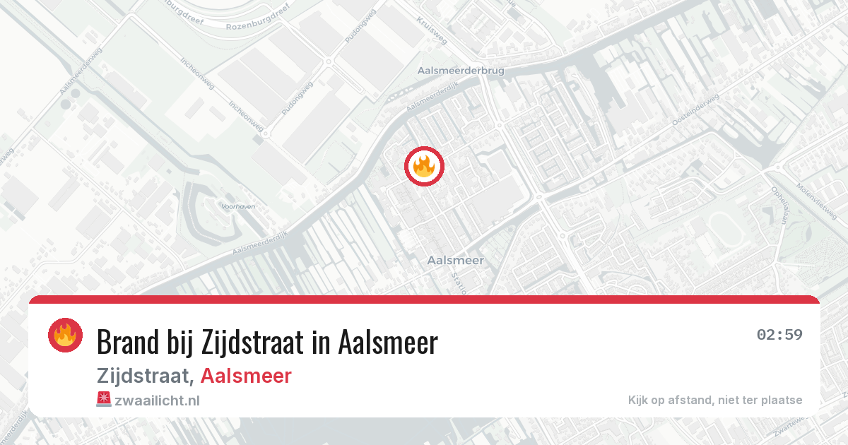 Brand bij Zijdstraat in Aalsmeer — 4 jul 2026