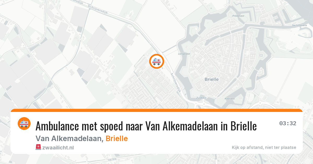 Ambulance met spoed naar Van Alkemadelaan in Brielle — 24 jun 2026