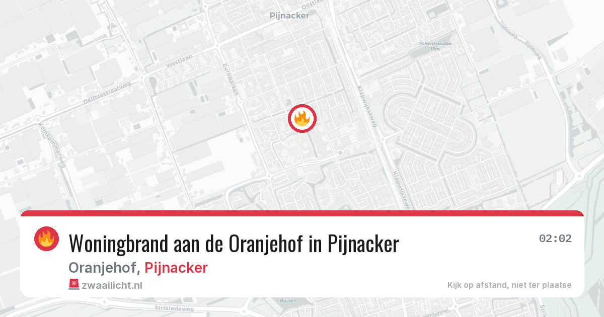 Woningbrand aan de Oranjehof in Pijnacker — 24 jun 2026