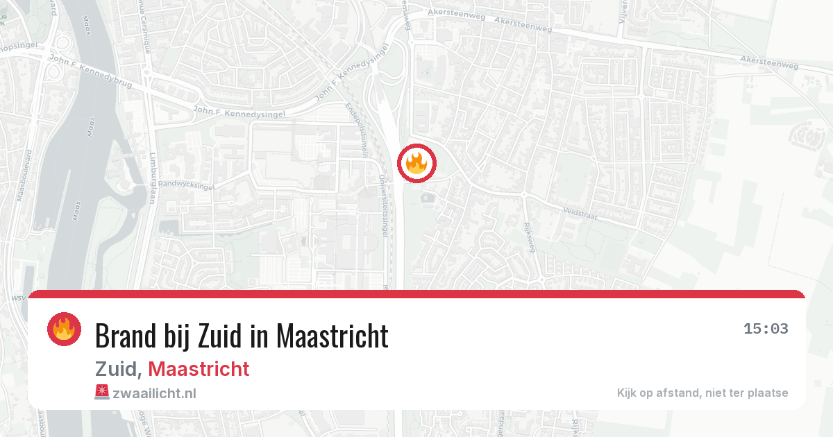 Brand bij Zuid in Maastricht — 24 mrt 2026