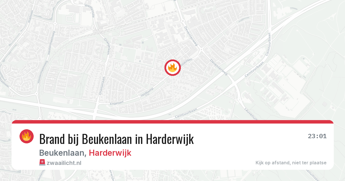 Brand bij Beukenlaan in Harderwijk — 7 aug 2026
