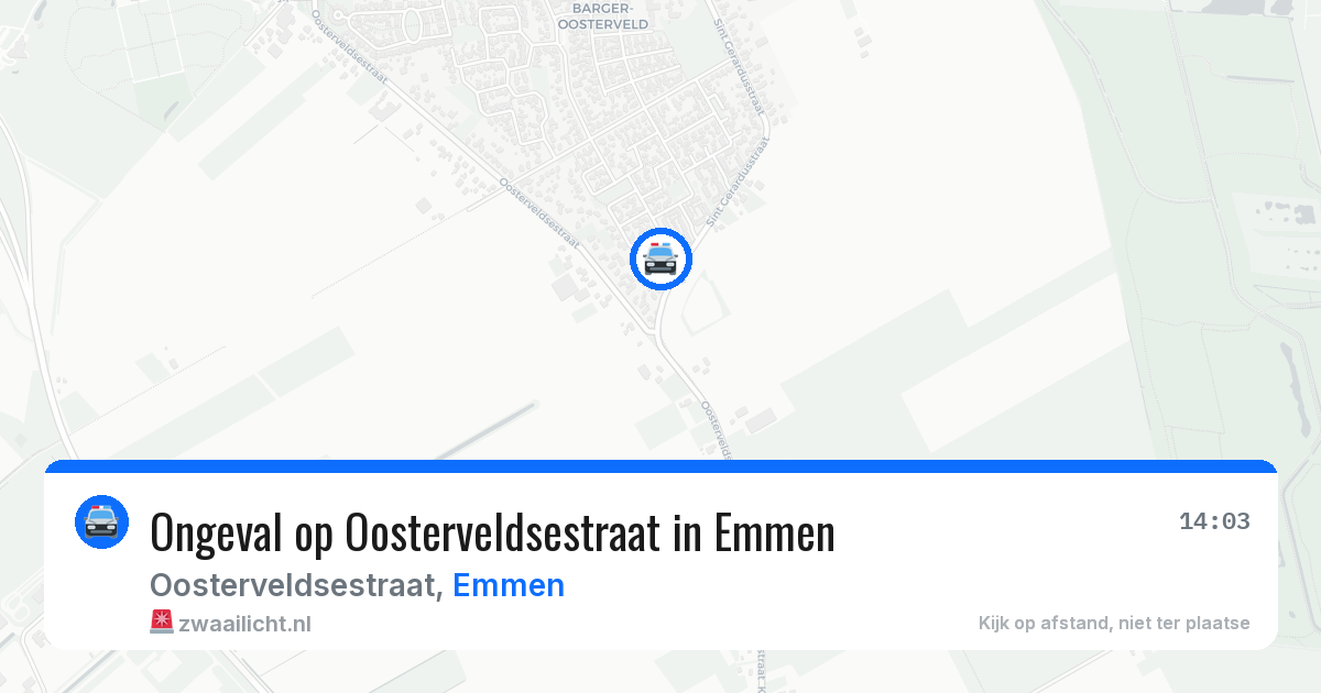 Ongeval op Oosterveldsestraat in Emmen — 14 jul 2026