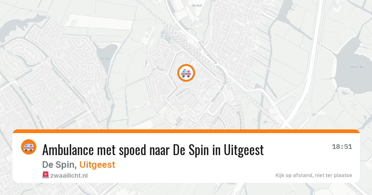 Ambulance met spoed naar De Spin in Uitgeest — 17 jan 2026