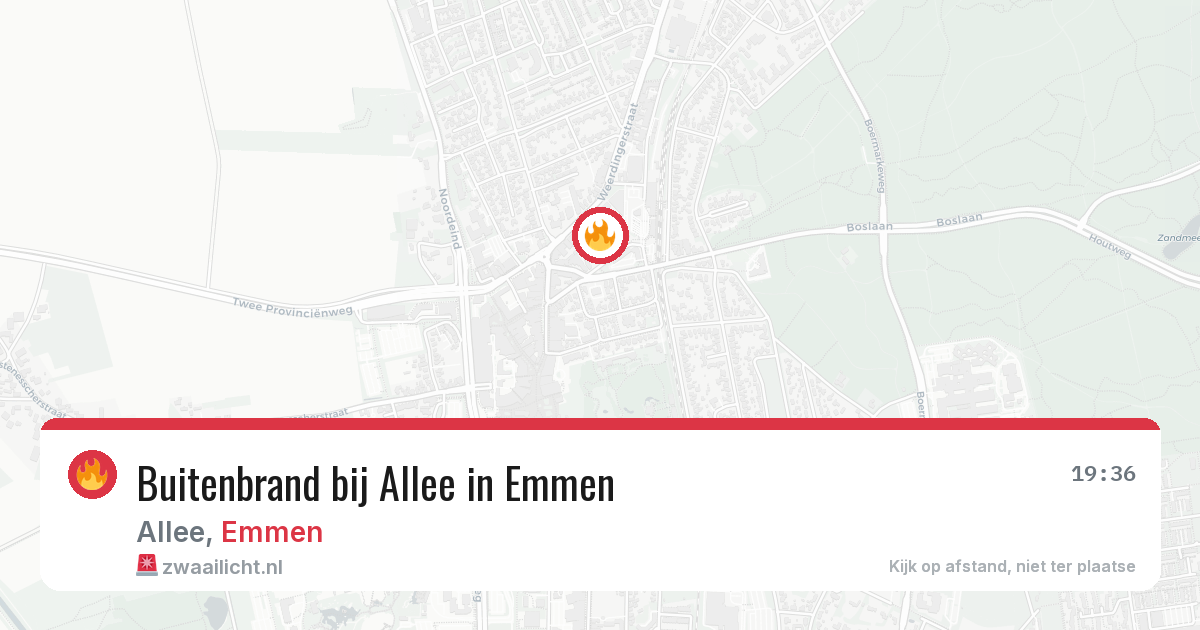 Buitenbrand bij Allee in Emmen — 24 jun 2026