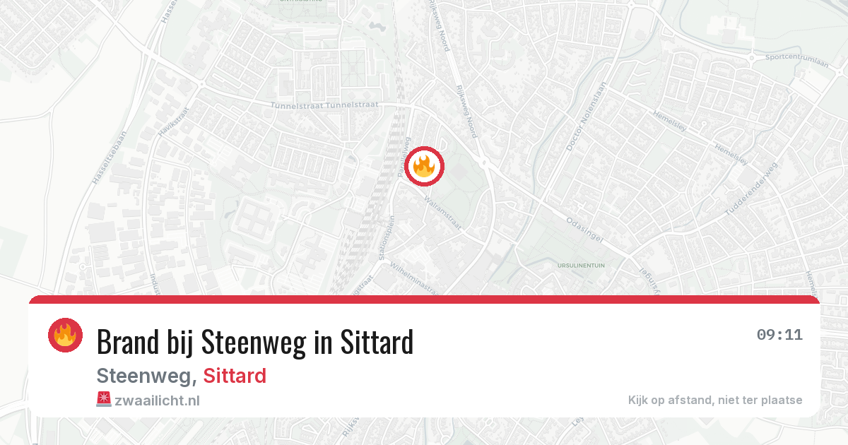 Brand bij Steenweg in Sittard — 30 jul 2026