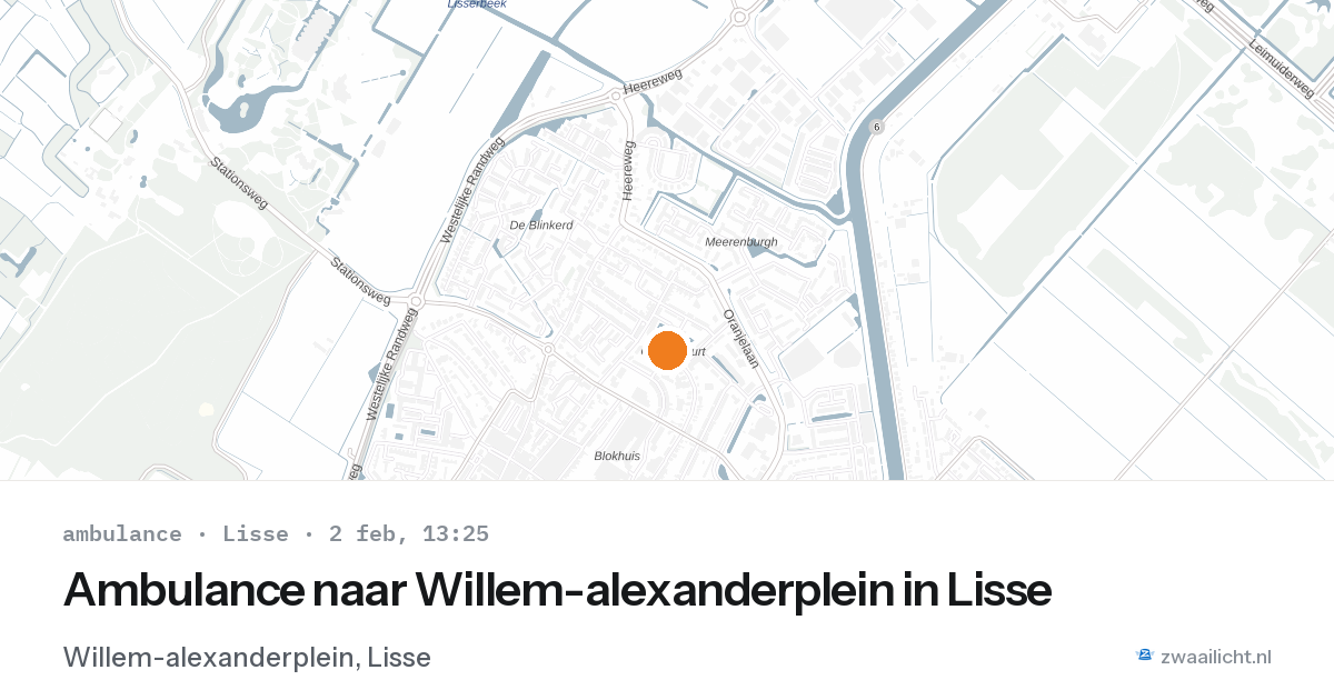 Ambulance naar Willem-alexanderplein in Lisse — 2 feb 2026