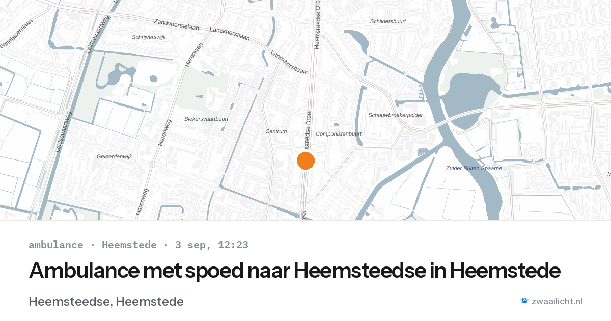 Ambulance met spoed naar Heemsteedse in Heemstede — 3 sep 2026