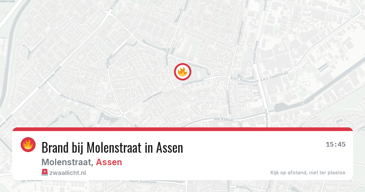 Brand bij Molenstraat in Assen — 7 mei 2026