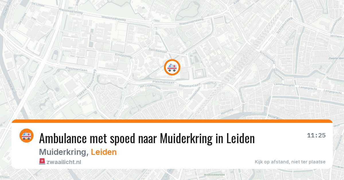 Ambulance met spoed naar Muiderkring in Leiden — 29 jun 2026