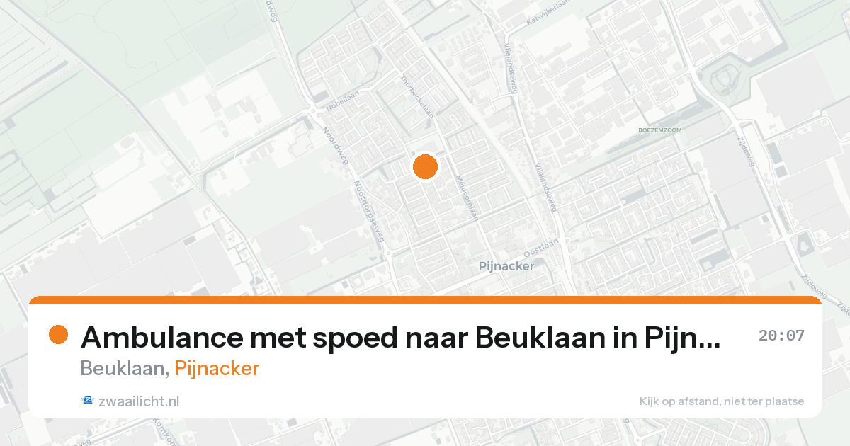 Ambulance met spoed naar Beuklaan in Pijnacker — 18 aug 2026