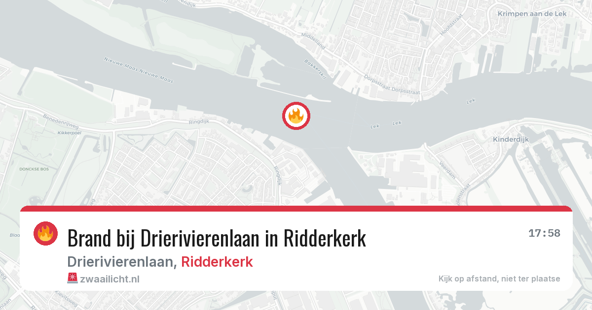 Brand bij Drierivierenlaan in Ridderkerk — 28 jul 2026