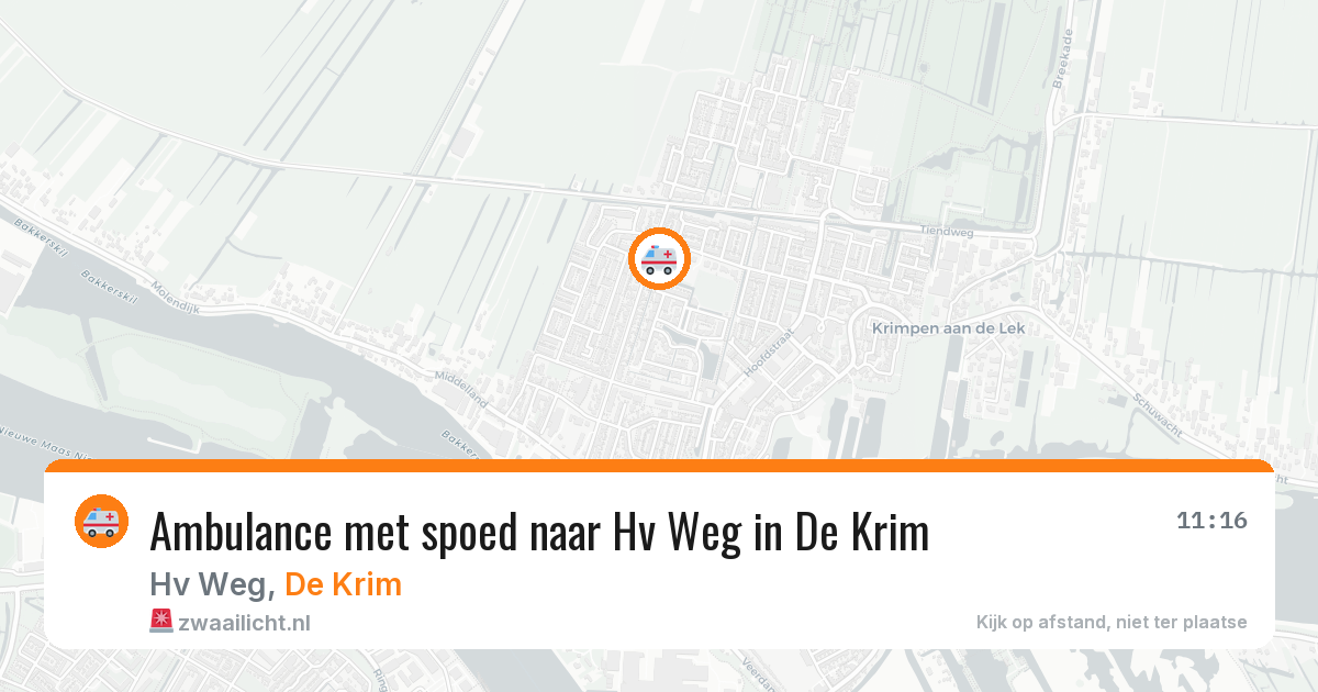 Ambulance met spoed naar Hv Weg in De Krim — 17 mei 2026