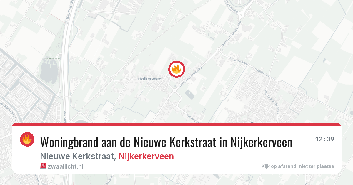 Woningbrand aan de Nieuwe Kerkstraat in Nijkerkerveen — 28 mei 2026