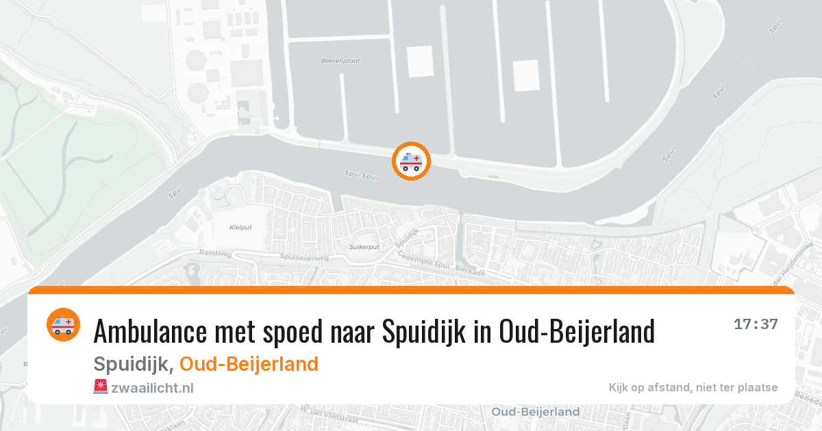Ambulance met spoed naar Spuidijk in Oud-Beijerland — 1 aug 2026