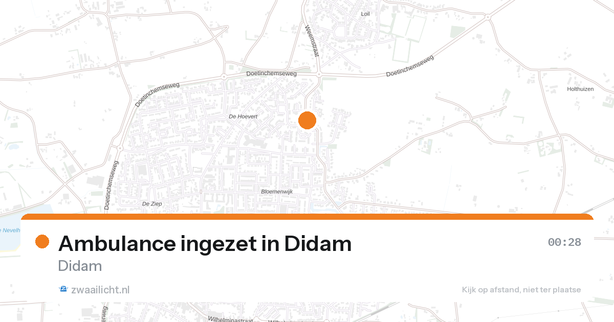 Ambulance ingezet in Didam — 24 aug 2026