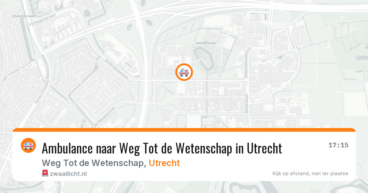 Ambulance naar Weg Tot de Wetenschap in Utrecht — 26 mrt 2026
