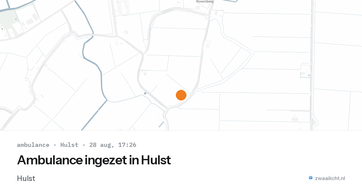 Ambulance ingezet in Hulst — 28 aug 2026