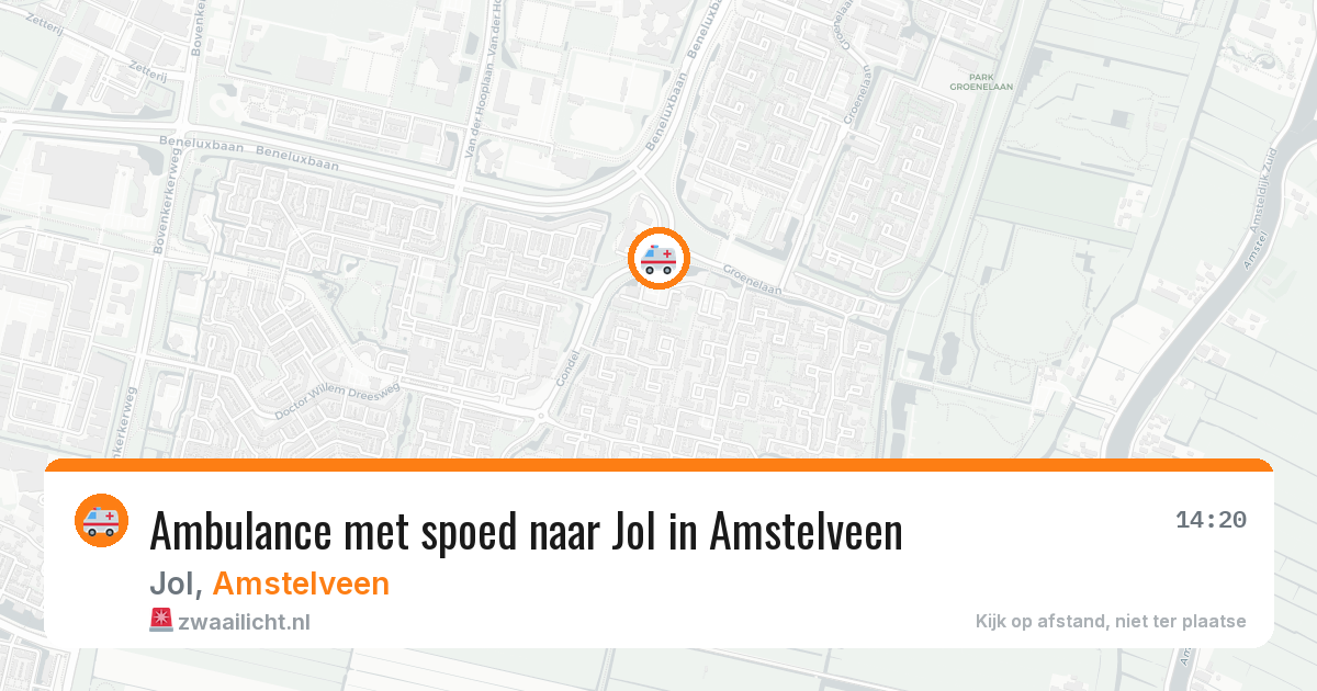 Ambulance met spoed naar Jol in Amstelveen — 25 jul 2026